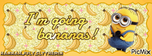 {I'm going bananas! - Banner} - GIF เคลื่อนไหวฟรี