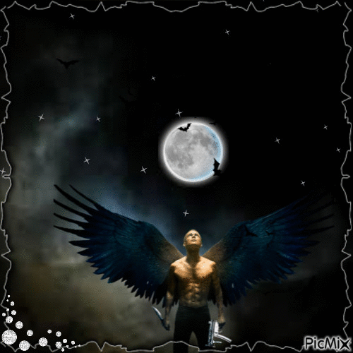 ange noir - Бесплатный анимированный гифка
