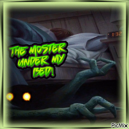 The Monster under my Bed - GIF animé gratuit