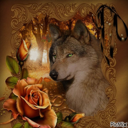 autumn wolf - Gratis animeret GIF