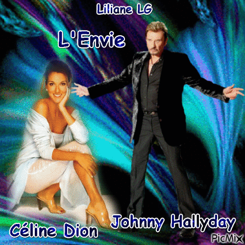 L'Envie : Céline Dion - Johnny Hallyday ♥♥♥♥♥♥♥ - Animovaný GIF zadarmo