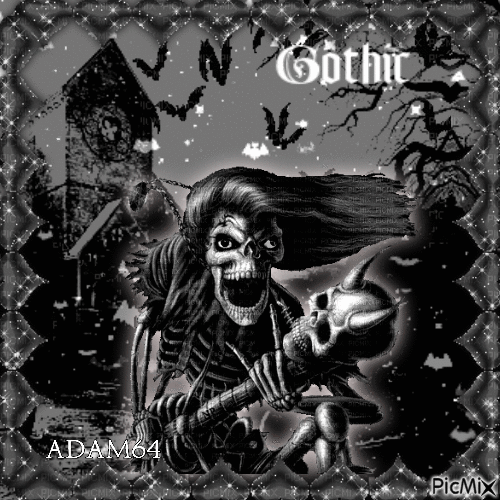 The Gothic Skeleton - GIF animé gratuit