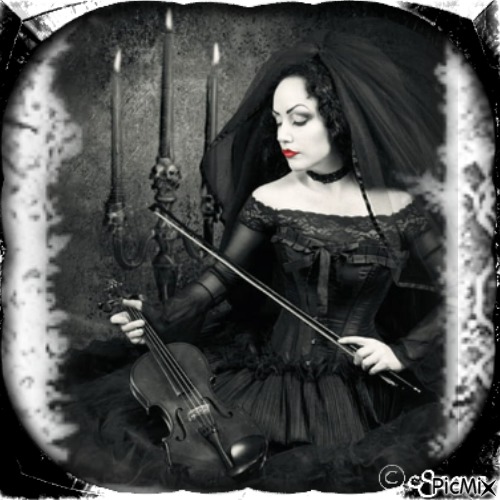 La violoniste gothique...concours - png ฟรี