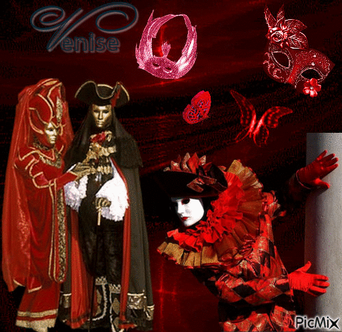 carnaval de venise rouge - Free animated GIF