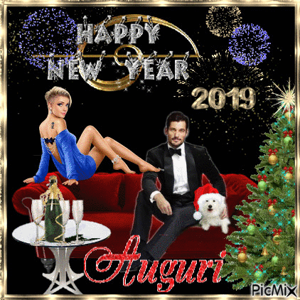 HAPPY NEW YEAR  2019 - GIF animé gratuit