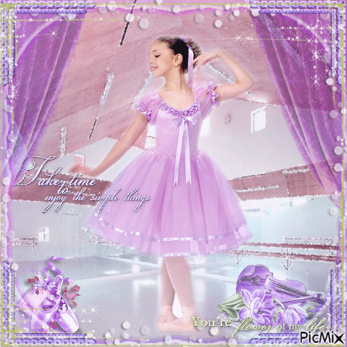 Ballerina Purple - GIF animado gratis