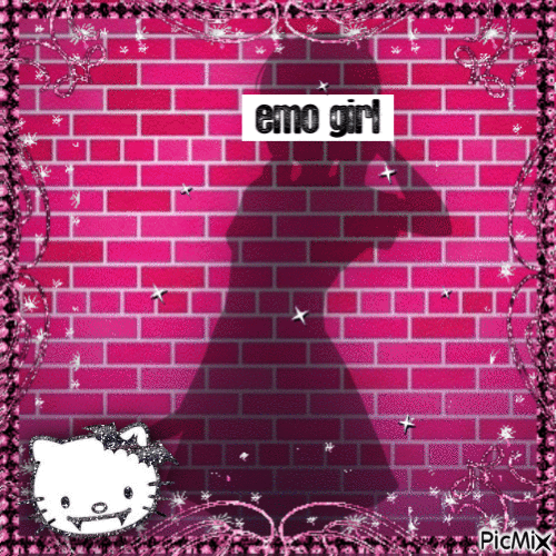 emo girl - GIF animado gratis