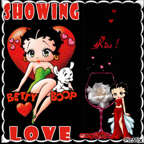 Betty Boop Love - GIF animé gratuit