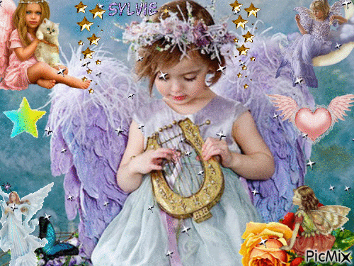 child angel  ma création a partager sylvie - GIF animate gratis