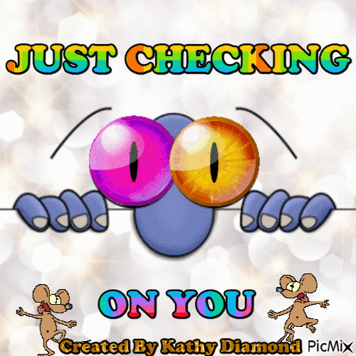 Just Checking On You - Darmowy animowany GIF