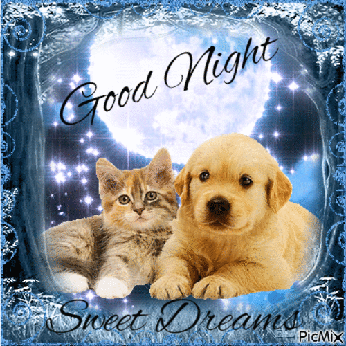 Good Night and Sweet Dreams - Bezmaksas animēts GIF