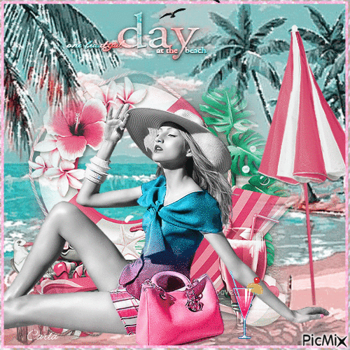 One Beautiful Day at the Beach. - Free animated GIF