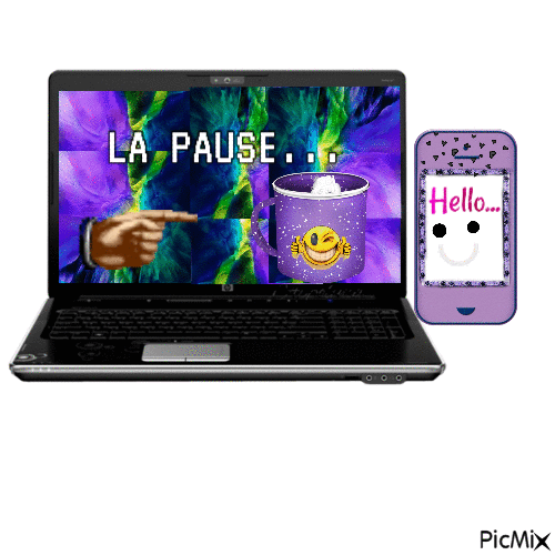 Bureau/La Pause - GIF animado gratis
