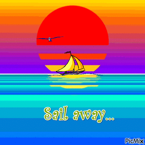 Sail away.. - GIF เคลื่อนไหวฟรี