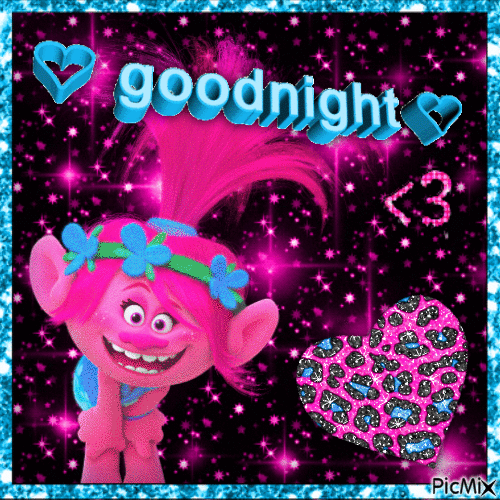 poppy goodnight - Gratis animeret GIF