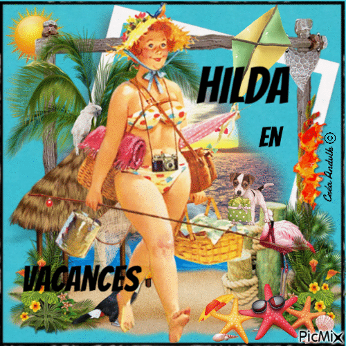 HILDA EN VACANCES - concours - Animovaný GIF zadarmo