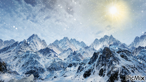 Сежные горы - Безплатен анимиран GIF