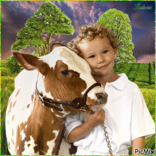 Animal & Enfant... - Gratis animeret GIF
