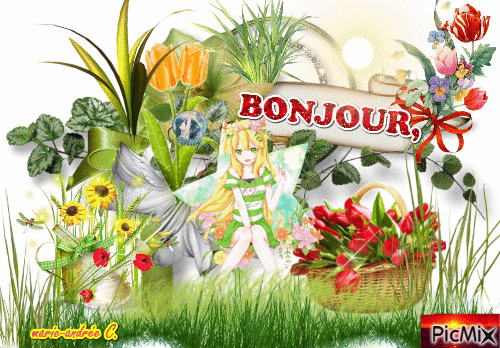* BONJOUR && Nature * - GIF animasi gratis