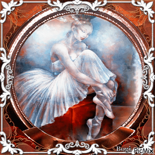 Ballerina after the performance... - Free animated GIF