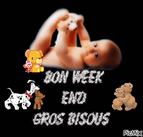 bon week-end gros bisous - Ücretsiz animasyonlu GIF