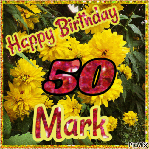 Happy Birthday Mark - GIF animé gratuit