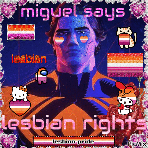 miguel says lesbian rights - GIF animado grátis