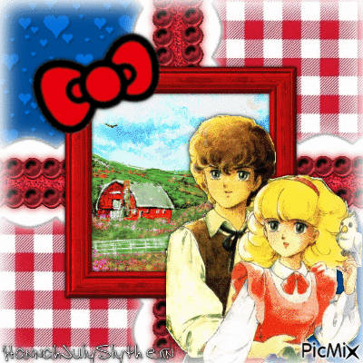 {(Countryside Anime Couple)} - GIF animado gratis