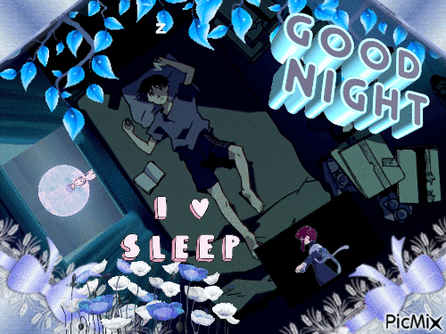 Goodnight Evangelion - Animovaný GIF zadarmo