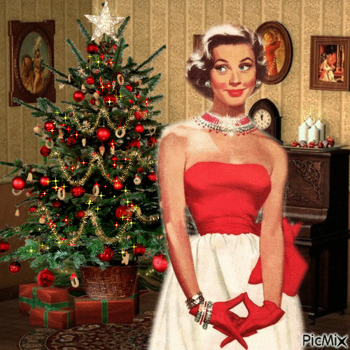 Vintage Christmas - Gratis geanimeerde GIF
