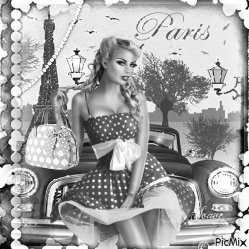 Paris retro - Free animated GIF