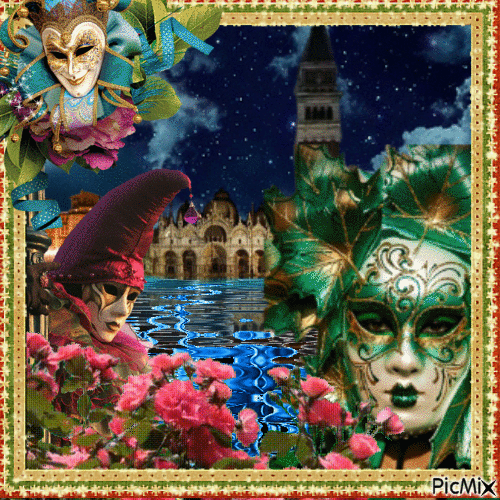 Carnival in Venice - GIF animate gratis