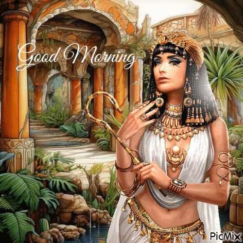 Good Morning Cleopatra - GIF animasi gratis