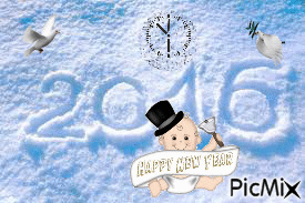 Feliz Ano nuevo - Animovaný GIF zadarmo