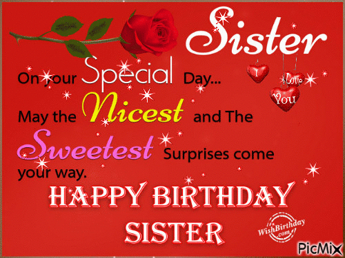 Happy birthday sister gif