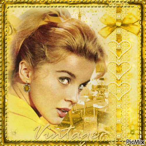 Vintage in yellow - Free animated GIF