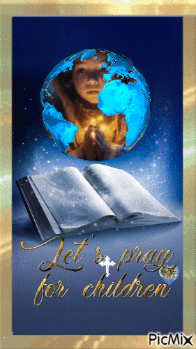 Let's pray for children - Ingyenes animált GIF