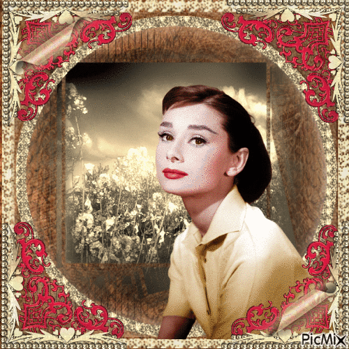 Audrey Hepburn, Actrice Britannique - Gratis geanimeerde GIF