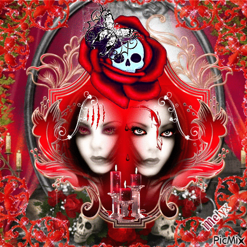 gothic red and white - Darmowy animowany GIF
