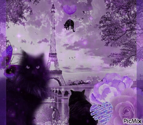 Paris in Purple - 無料のアニメーション GIF