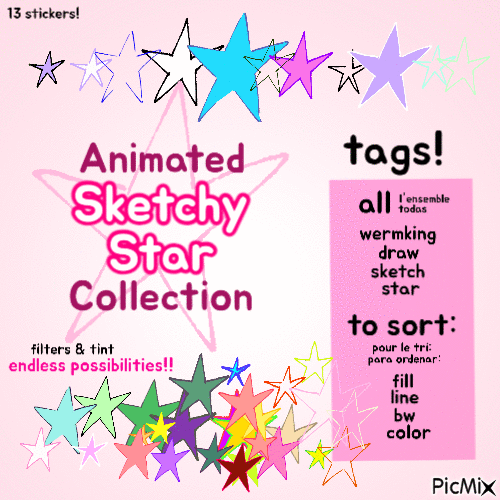 Animated Sketchy Star Collection - GIF เคลื่อนไหวฟรี