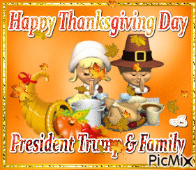 Happy Thanksgiving Pte. Trump - Бесплатный анимированный гифка