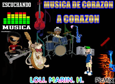 MUSICA DE CORAZON A CORAZON LOLI - Besplatni animirani GIF