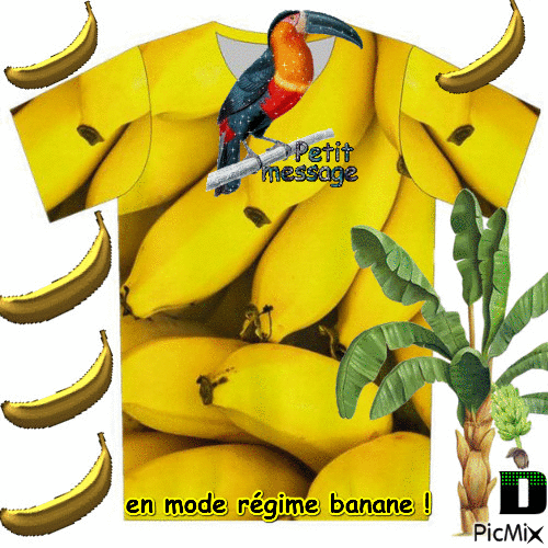 mdr régime bananes! - GIF animé gratuit
