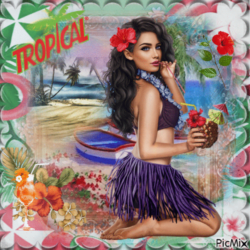 tropical Femme - Zdarma animovaný GIF