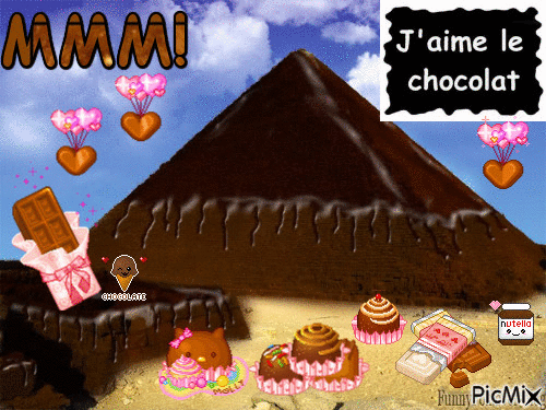 Le monde aux chocolat! - Darmowy animowany GIF