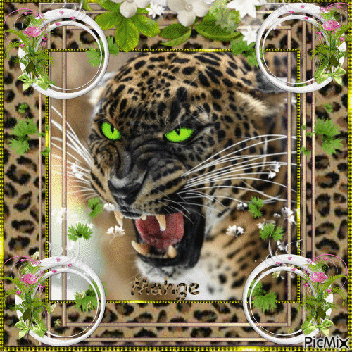 Queen and her leopard - Gratis geanimeerde GIF