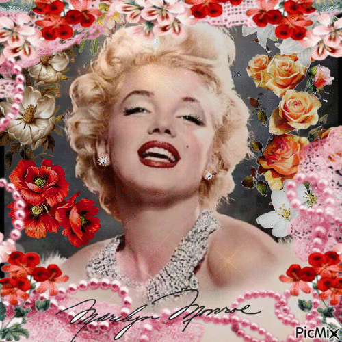 Retrato de Marilyn Monroe - Zdarma animovaný GIF