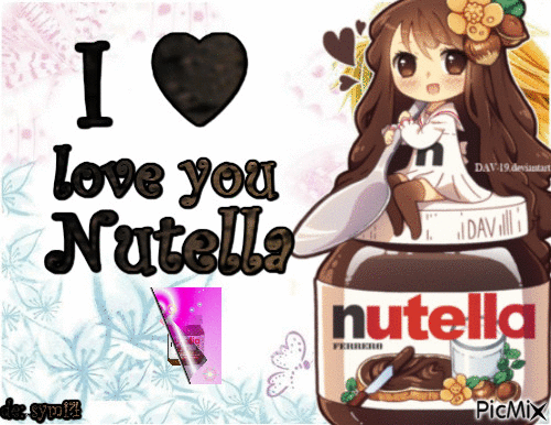 I ♥ you Nutella - GIF เคลื่อนไหวฟรี