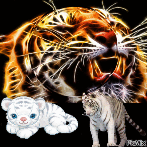 le tigre - 免费动画 GIF